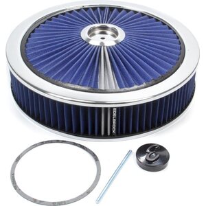 Edelbrock - 43661 - Air Cleaner Kit - 14in Dia. Breathable - Blue