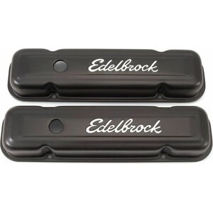 Edelbrock - 4453 - Valve Cover Kit Pontiac V8 Signature Series Blk