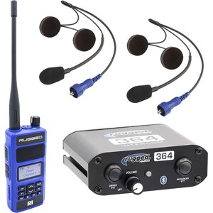 Rugged Radios - 364-2P-HK-R1 - Intercom Kit / Bluetooth w/Helmet Kits R1 Radio