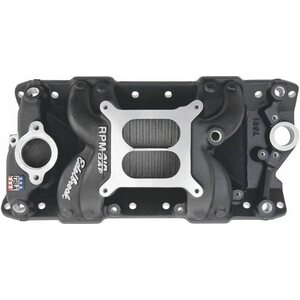 Edelbrock - 75013 - SBC Performer RPM A/G Manifold - Black Finish