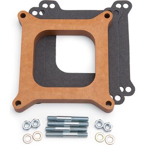 Edelbrock - 8719 - 3/4in Carb Spacer - Wood Style