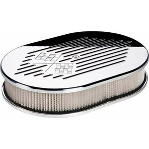 Billet Specialties - 15327 - Small Oval Air Cleaner W/Flags