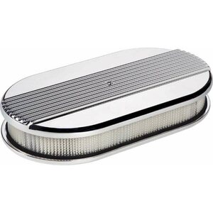 Billet Specialties - 15640 - Large Ribbed Oval Air Cleaner