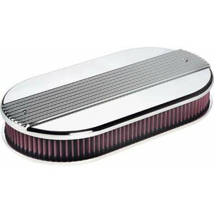 Billet Specialties - 15650 - Dual Quad Ribbed Oval Air Cleaner