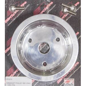 Billet Specialties - 79210 - BBC 1 GRV Crank Pulley LWP Polished
