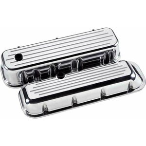 Billet Specialties - 96120 - BBC Tall Valve Covers Ball Milled