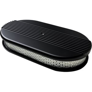 Billet Specialties - BLK15640 - Air Cleaner Large Oval Ribbed Black