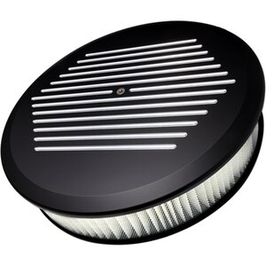 Billet Specialties - BLK15820 - Air Cleaner 14in Round Ball Milled Black