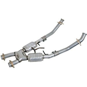 BBK Performance - 1662 - 2.50 X-Pipe w/Converters - 86-93 Mustang 5.0L