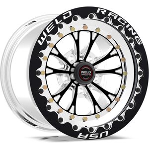 Weld Racing - 84B-512212MB - V-series Drag Wheel Blk 15x12 5x4.5 BC 6.0 BS