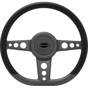 Billet Specialties - 294271 - Steering Wheel 14in D- Shape Trans Am Gunmetal