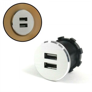 Keep It Clean - KICUSB01 - Silver Dash Mount Dual Port USB Charger