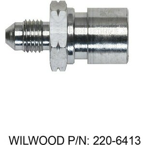 Wilwood - 220-6413 - Adapter Fitting -3AN To M10X1.0 Steel Zinc