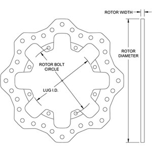 Wilwood - 160-9773 - Brake Rotor 12.19 Scalloped