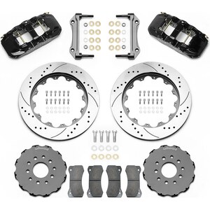 Wilwood - 140-15705-D - Front Disc Brake Kit Blk 97-13 Vette 14.00 Aero6