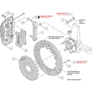 Wilwood - 140-15705-D - Front Disc Brake Kit Blk 97-13 Vette 14.00 Aero6