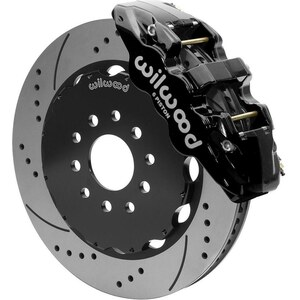 Wilwood - 140-15705-D - Front Disc Brake Kit Blk 97-13 Vette 14.00 Aero6