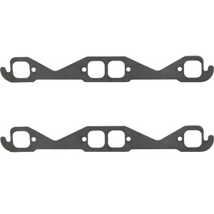 Cometic - C15612-060 - Exhaust Gasket Set SBC 1.50 x 1.50 Square Port - 0.060 in Thick - 1.500 x 1.500 in Square Port - Fiber - Small Block Chevy