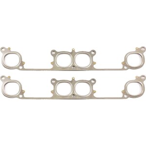 Cometic - C5040-030 - MLS Exhaust Gaskets .030 SBC Brodix/All Pro - 1.876 in Round Port - 7-Bolt - Multi-Layer Steel - Brodix / All Pro 286 Heads - Small Block Chevy