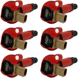 MSD - 82576 - Coils 6pk Ford Eco-Boost 3.5L V6 11-16  Red