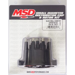 MSD - 84317 - Distributor Cap & Rotor Kit Small Diameter Black