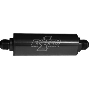 System One - 202-202408B - Inline Fuel Filter - #8 Billet - Black
