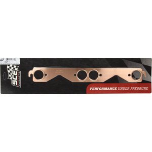 SCE Gaskets - 4011 - 1.500 Dia. SBC Copper Embossed Exhaust Gasket - Pro Copper - 1.500 in Round Port - Copper - Small Block Chevy