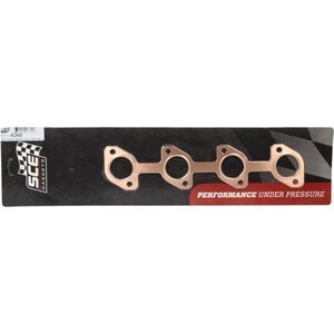 SCE Gaskets - 4046 - Copper Exhaust Gaskets - Ford Modular 4.6L - Pro Copper - 1.500 in Round Port - Copper - Ford Modular