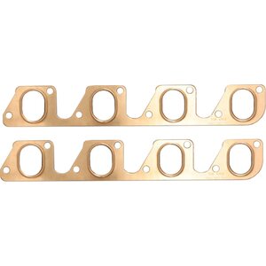 SCE Gaskets - 4052 - Copper Exhaust Gaskets - SBF 351C - Pro Copper - 1.350 x 1.875 in Oval Port - Copper - Ford Cleveland / Modified