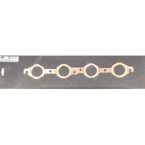SCE Gaskets - 4119 - LS1 Pro Copper Exhaust Gasket - Pro Copper - 1.780 in Large Round Port - Copper - GM LS-Series