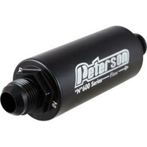 Peterson Fluid - 09-0620 - Fuel Filter -6an 100 Micro Black