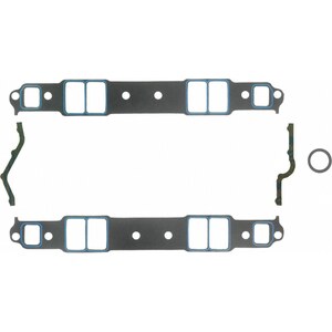 Fel-Pro - 1206 - Intake Manifold Gasket - 0.060 in Thick - Composite - 1.310 x 2.210 in Rect Port - SBC