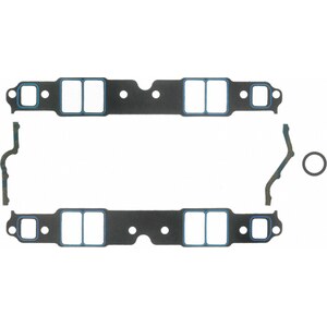 Fel-Pro - 1207 - Intake Manifold Gasket - 0.060 in Thick - Composite - 1.380 x 2.280 in Rect Port - SBC