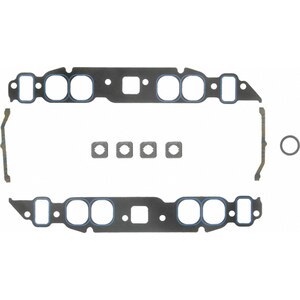 Fel-Pro - 1212 - Intake Manifold Gasket - 0.060 in Thick - Composite - 1.820 x 2.050 in Oval Port - BBC