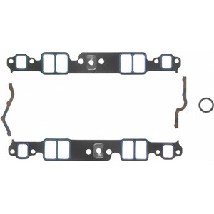 Fel-Pro - 1256 - Intake Manifold Gasket - 0.060 in Thick - Composite - 1.230 x 1.990 in Rect Port - SBC