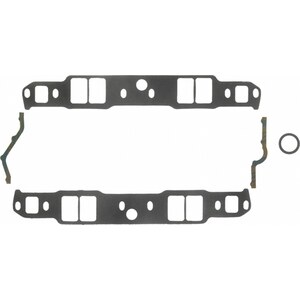 Fel-Pro - 1286 - Intake Manifold Gasket - 0.120 in Thick - Composite - 1.310 x 2.020 in Rect Port - 18 Degree Heads - SBC