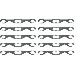 Fel-Pro - FEL1404B - SBC Exhaust Gaskets (10pk) - 1.500 in Square Port - Steel Core Laminate - Small Block Chevy - Set of 10