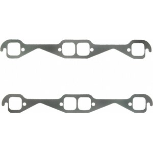 Fel-Pro - 1405 - SB Chevy Exhaust Gaskets SQUARE LARGE RACE PORTS - 1.550 in Square Port - Steel Core Laminate - Small Block Chevy
