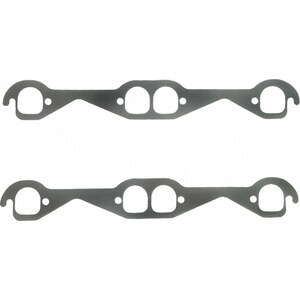 Fel-Pro - 1406 - SB Chevy Exhaust Gaskets D SHAPE PORTS - 1.530 x 1.630 in D Port - Steel Core Laminate - Small Block Chevy