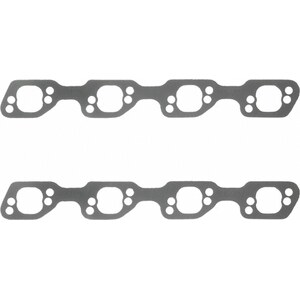 Fel-Pro - 1486 - Ford Header Gasket 289-302 - 1.400 in Peanut Port - Steel Core Laminate - Splayed Valve Heads - Small Block Ford