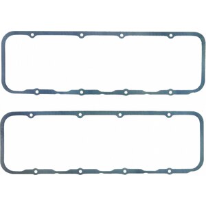 Fel-Pro - 1664 - Valve Cover Gasket - 0.094 in Thick - Steel Core Silicone Rubber - Pontiac / Brodix Heads - BBC