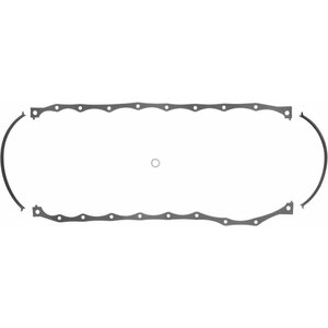 Fel-Pro - 1811 - Oil Pan Gasket - 0.094 in Thick - Multi-Piece - Rubber Coated Fiber - Ford Cleveland / Modified