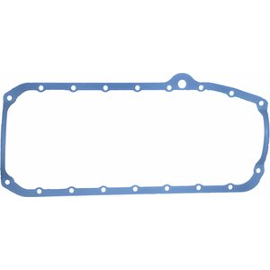 Fel-Pro - 1880 - Oil Pan Gasket - 0.141 in Thick - Trimmed - 1 Piece - Steel Core Silicone Rubber - Driver Side Dipstick - SBC