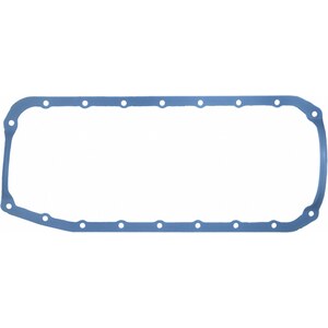 Fel-Pro - 1882 - Oil Pan Gasket - 0.141 in Thick - Trimmed - 1 Piece - Steel Core Silicone Rubber - Straight Side Rails - SBC