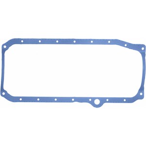 Fel-Pro - 1886 - Oil Pan Gasket - 0.141 in Thick - 1 Piece - Plastic Core Silicone Rubber - Passenger Side Dipstick - SBC