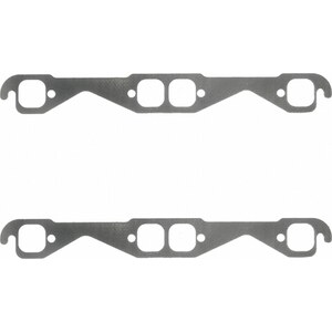 Fel-Pro - MS 94054 - Manifold Gasket Set  - 1.480 x 1.540 in Rounded Port - Graphite - Small Block Chevy