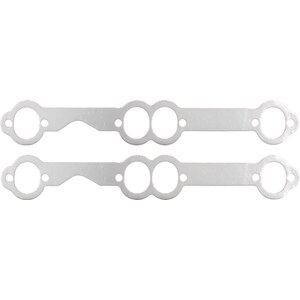Remflex - 2017 - Exhaust Gasket Set SBC w/Oval Ports - 1.563 x 1.875 in Oval Port - Graphite - Small Block Chevy