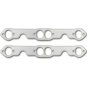 Remflex - 2021 - Exhaust Gasket Set SBC w/Oval Ports - 1.500 x 1.750 in Oval Port - Graphite - Small Block Chevy