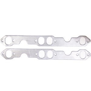 Remflex - 2032 - Exhaust Gaskets SBC Oval Port - 1.250 x 1.625 in Oval Port - Graphite - Small Block Chevy