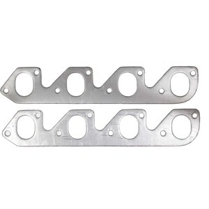 Remflex - 3006 - Exhaust Gaskets Ford 351C 2bbl - 1.500 x 2.000 in Oval Port - Graphite - Ford Cleveland / Modified